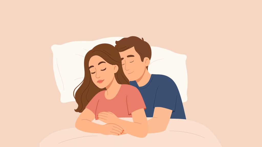 sleep and fertility, couple sleeping peacefully