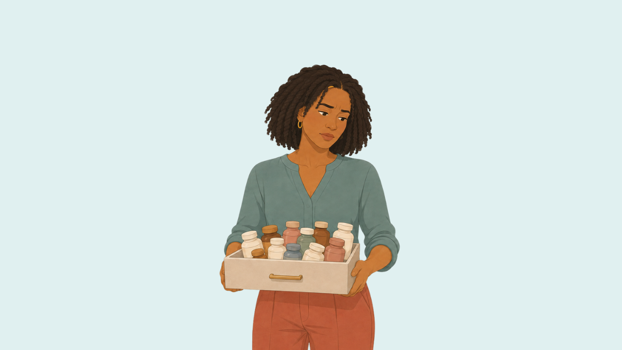 Woman reviewing fertility supplements for women while learning how to choose personalized support before pregnancy