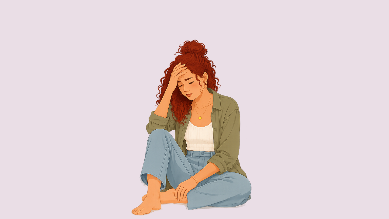 Woman trying to stop obsessing over getting pregnant while navigating the emotional stress of TTC